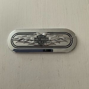 Harley-Davidson Chrome Badge with Flames